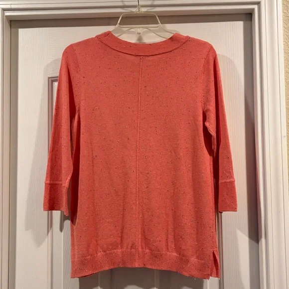 J.Jill Women's Coral Sweater size S like new - Picture 4 of 4